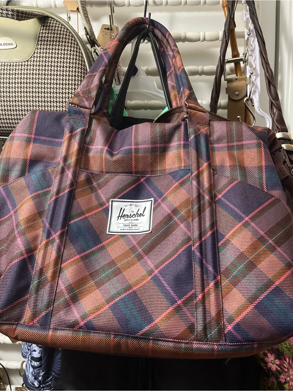 Herschel Plaid Travel Bag - Multicolor